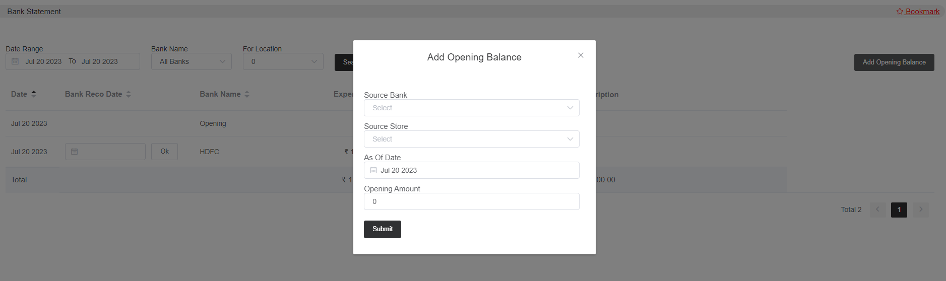 Bank Statement – EasyTailorApp.com Support