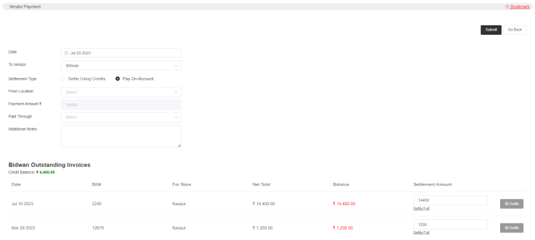 Vendor Payment – EasyTailorApp.com Support